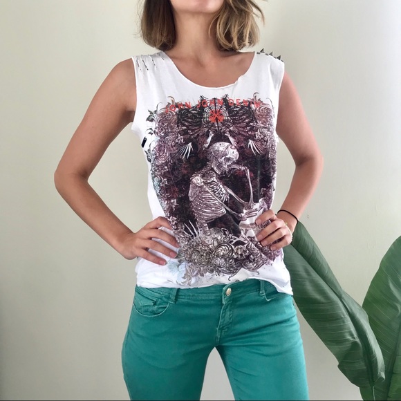 John John customized shirt. Thinking Skull. - Picture 3 of 4